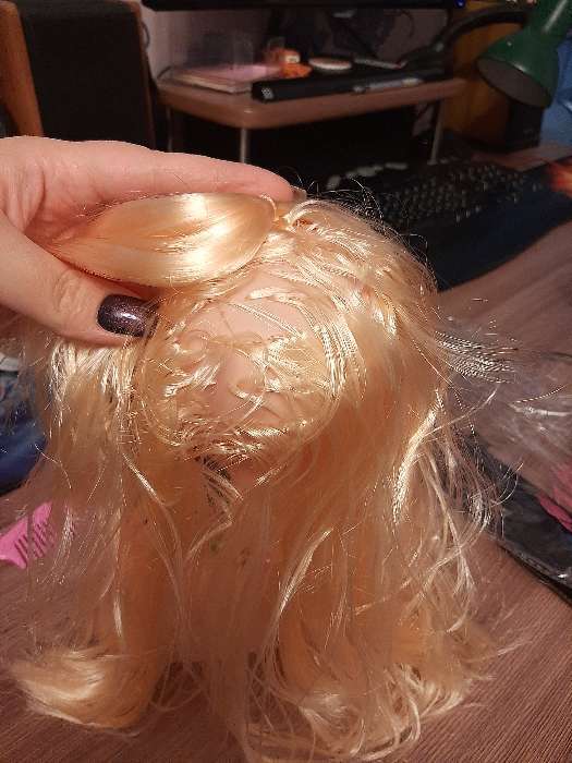 Фотография покупателя товара Кукла манекен для создания причёски «Маргарита», с аксессуарами - Фото 1