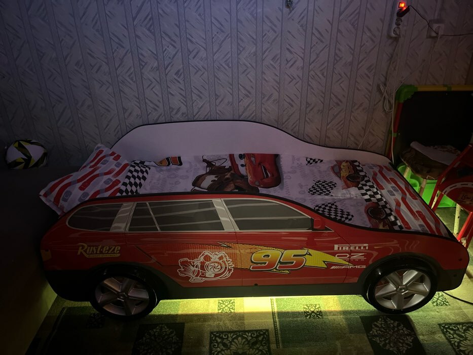 Фотография покупателя товара Кровать машина «Джип красный», без подсветки - Фото 2