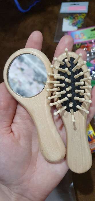 Фотография покупателя товара Набор парикмахерский, 2 предмета, цвет «светлое дерево» - Фото 1