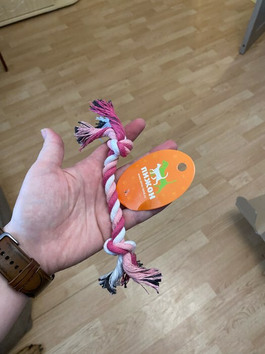 Фотография покупателя товара Игрушка канатная "2 узла" малая, 20 г, до 20 см, микс цветов - Фото 6