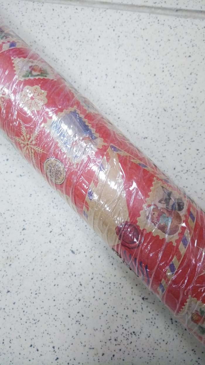 Фотография покупателя товара Бумага упаковочная крафтовая «Почта Деда Мороза», 50 × 70 см - Фото 1