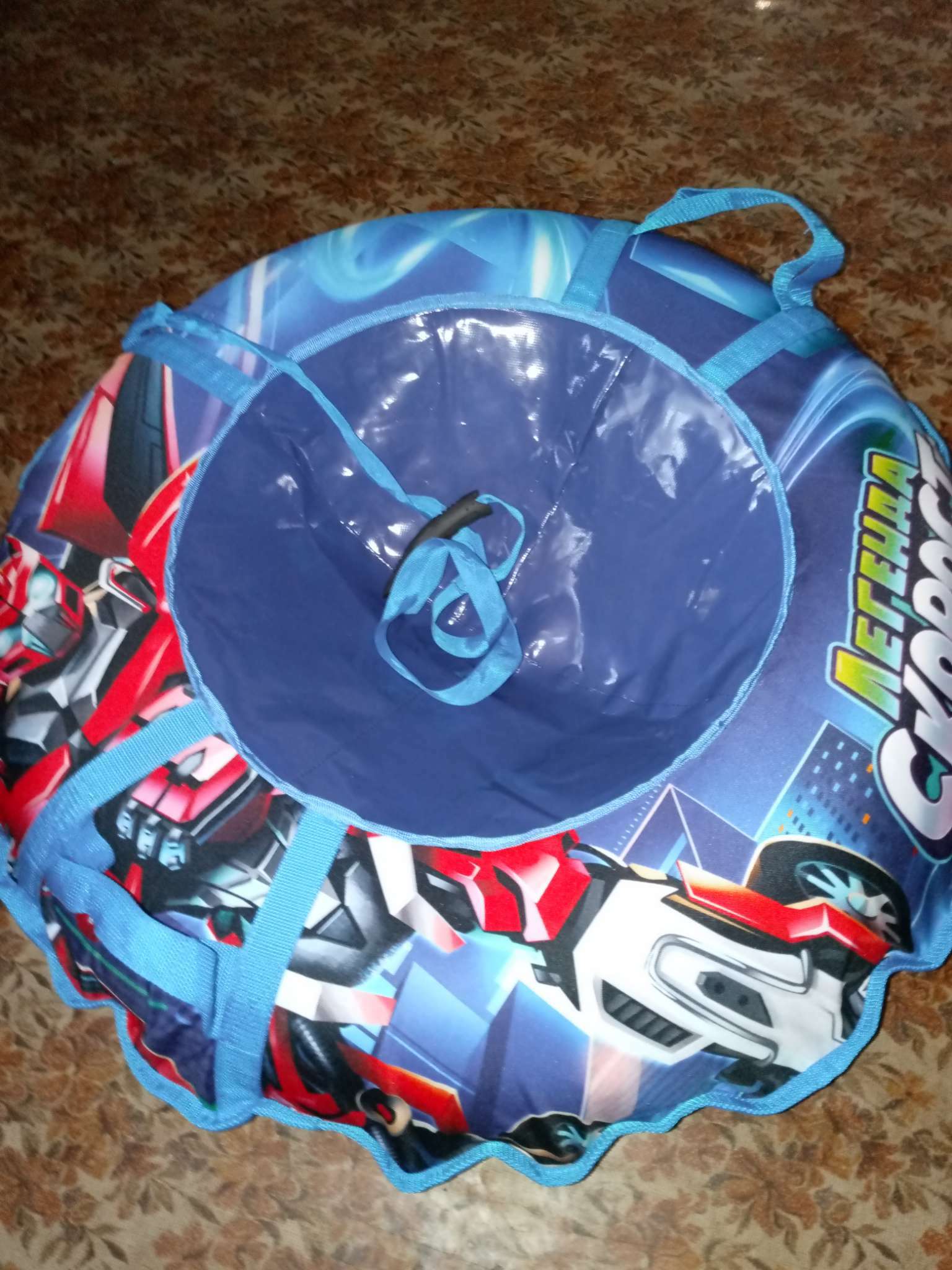 Фотография покупателя товара Тюбинг-ватрушка Winter Star «Трансформер», диаметр чехла 93 см - Фото 2