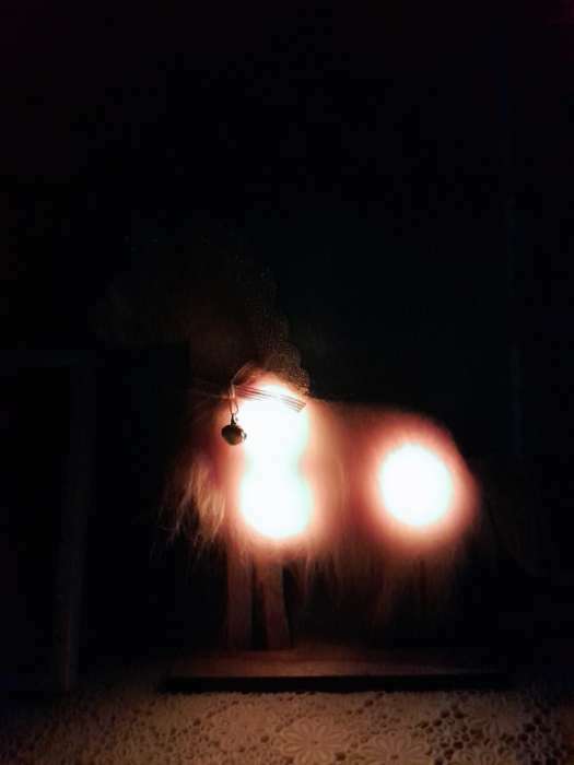 Фотография покупателя товара Новогодний декор с подсветкой «Единорог с колокольчиком» 21.5×5×23 см, розовый - Фото 1