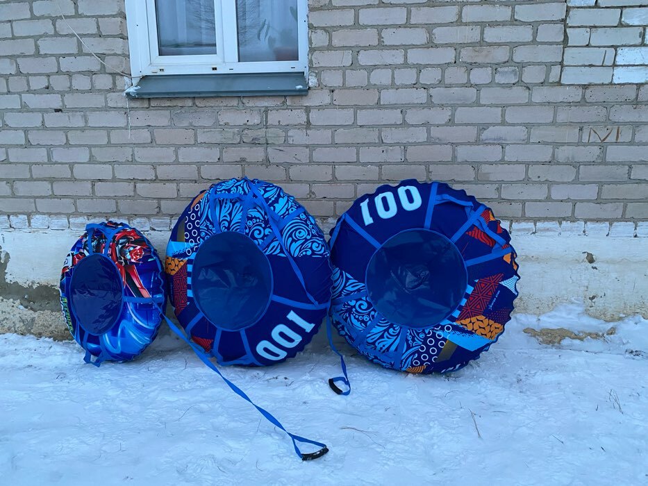 Фотография покупателя товара Тюбинг-ватрушка Winter Star «Абстракция», диаметр чехла 120 см - Фото 1
