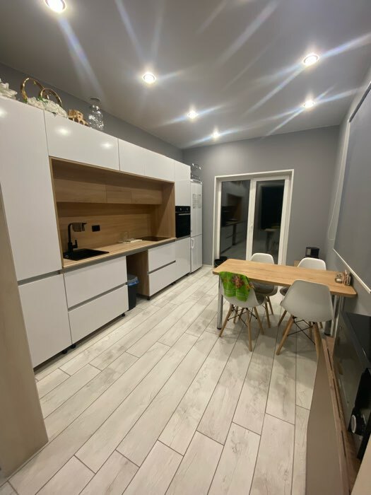Фотография покупателя товара Кухонный гарнитур трехуровневый под потолок Карина 3250, Белый глянец/Соно - Фото 3