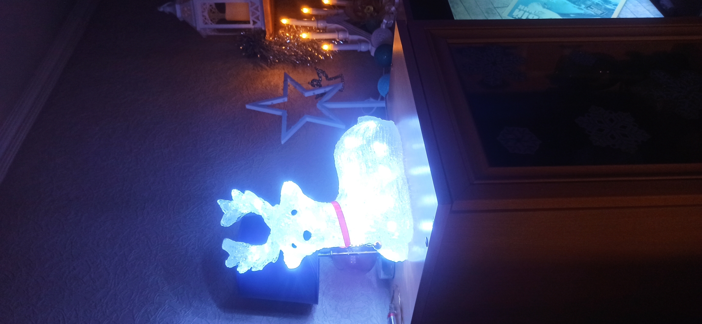 Фотография покупателя товара Светодиодная фигура «Оленёнок» 26 × 30 × 13 см, акрил, 30 LED, 220 В, свечение белое