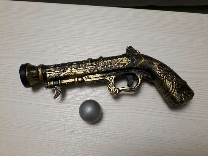 Фотография покупателя товара Пистолет «Пиратский мушкет», стреляет шарами - Фото 2