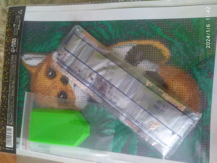 Фотография покупателя товара Алмазная мозаика с полным заполнением на холсте «Лисенок»‎, 20×30 см - Фото 2