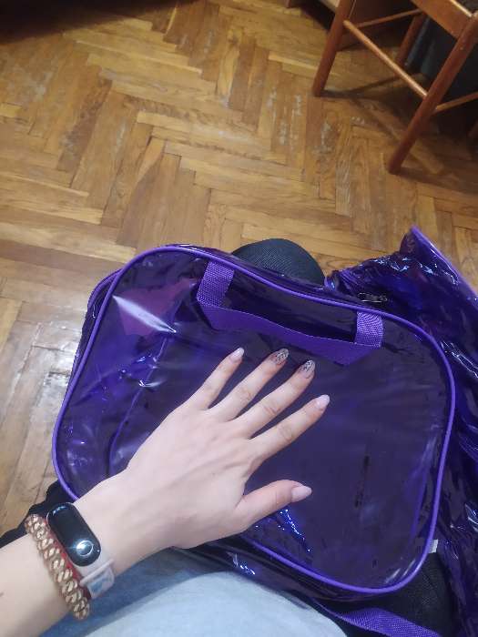 Фотография покупателя товара Набор сумок в роддом, 3 шт., цветной ПВХ, цвет фиолетовый - Фото 13