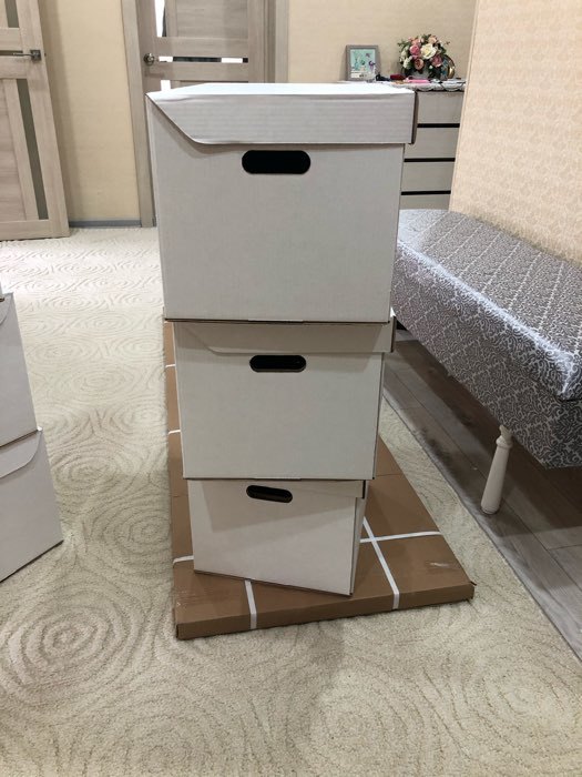 Фотография покупателя товара Коробка для хранения, белая, 48 х 32,5 х 29,5 см - Фото 10