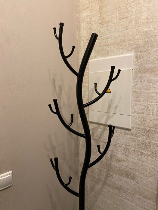 Фотография покупателя товара Вешалка напольная «Дерево», 38×38×181 см, цвет чёрный