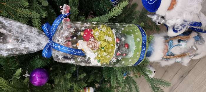 Фотография покупателя товара Лента атласная «С Новым годом», 15 мм, 23±1 м, синяя - Фото 9