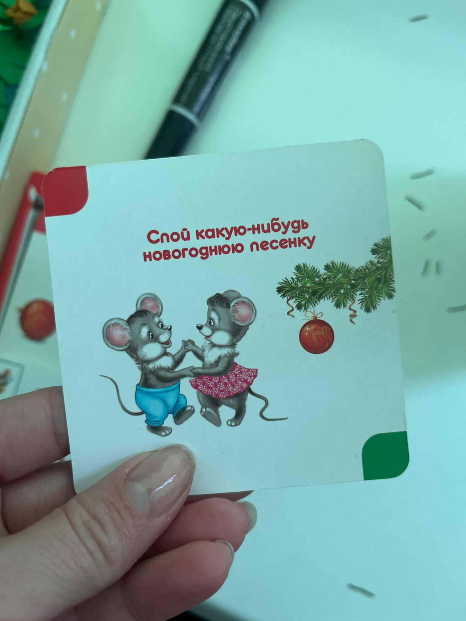 Фотография покупателя товара Новогодняя настольная развивающая игра «Новый год: Мемо для малышей.», 50 карт, 3+