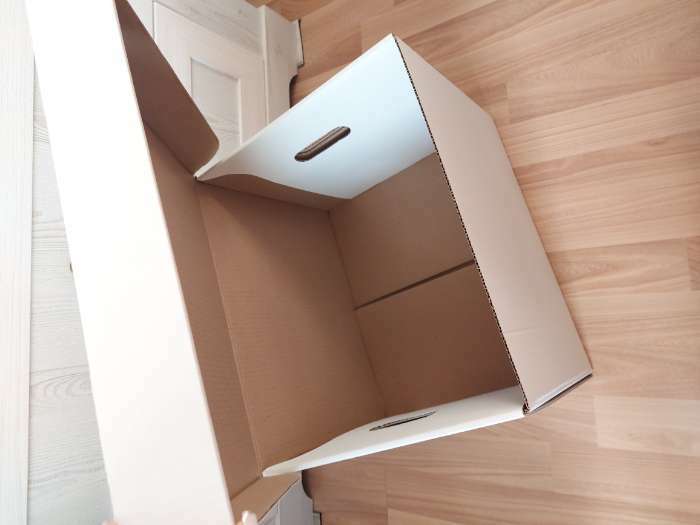 Фотография покупателя товара Коробка для хранения, белая, 40 х 34 х 30 см - Фото 2