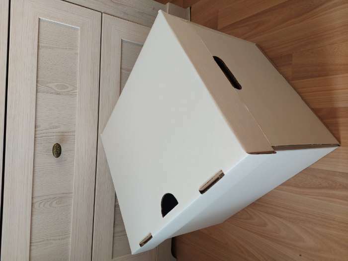 Фотография покупателя товара Коробка для хранения, белая, 40 х 34 х 30 см - Фото 4