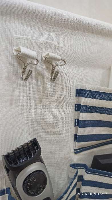 Фотография покупателя товара Органайзер подвесной с карманами Доляна «Морской бой», 7 карманов, 48×35 см, цвет синий - Фото 1