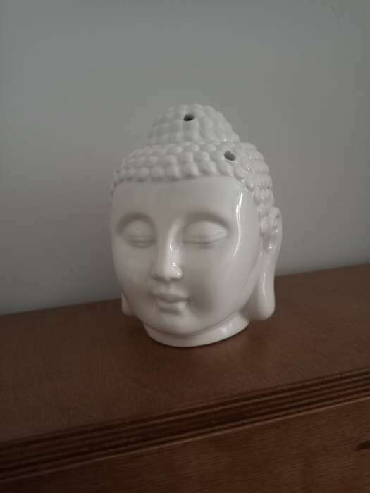 Фотография покупателя товара Аромалампа - подставка для благовоний "Будда" 12х10см, белый - Фото 1