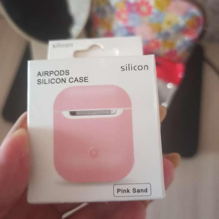 Фотография покупателя товара Чехол Silicon Case для AirPods, светло-розовый