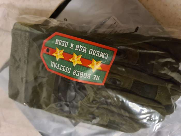 Фотография покупателя товара Перчатки тактические "Storm tactic", ХL доп защита пальцев , зеленые