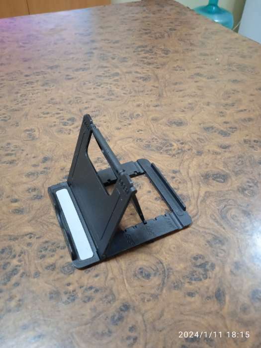 Фотография покупателя товара Подставка для телефона Luazon, складная, регулируемая высота, чёрная - Фото 12