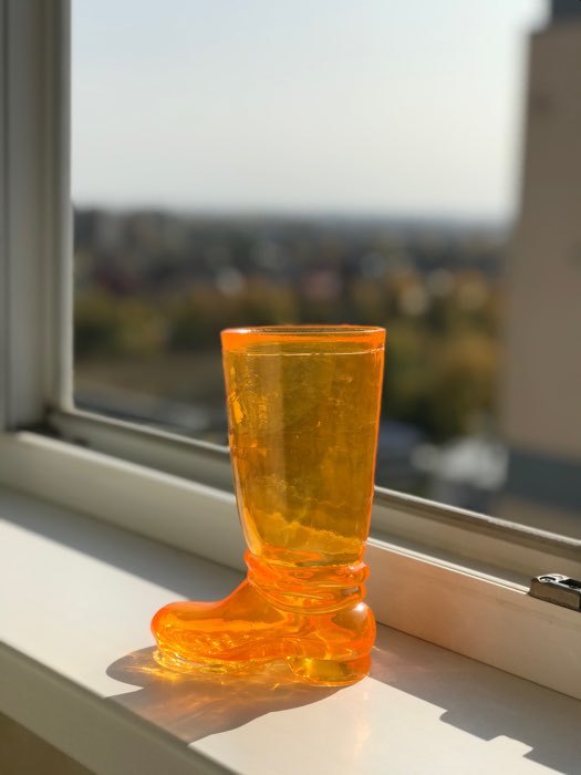 Фотография покупателя товара Ваза "Ботфорт" оранжевый 18,5х8,5х11 см, 0,46л  1562 - Фото 3