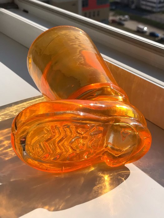 Фотография покупателя товара Ваза "Ботфорт" оранжевый 18,5х8,5х11 см, 0,46л  1562 - Фото 9
