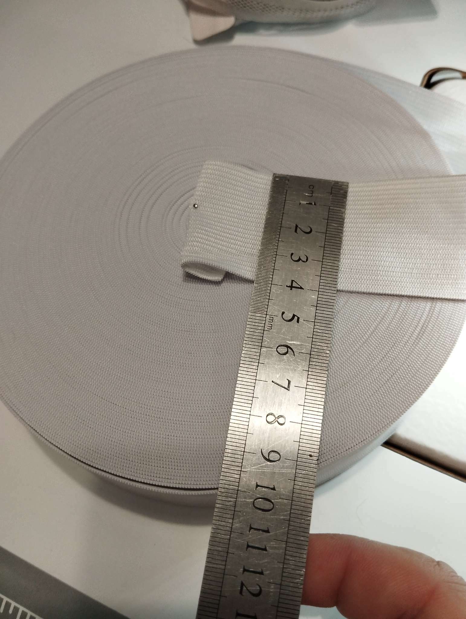 Фотография покупателя товара Резинка вязаная, 40 мм, 25 ± 2 м, цвет белый