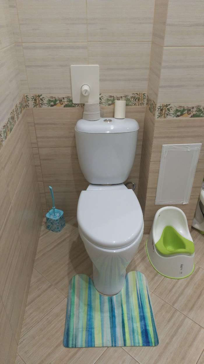 Фотография покупателя товара Набор ковриков для ванной и туалета Доляна «Бирюза», 2 шт, 40×45, 45×75 см - Фото 1