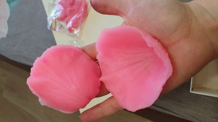 Фотография покупателя товара Молд Доляна «Лепесток розы», силикон, 2 предмета, 6,7×6,2 см, цвет розовый - Фото 1
