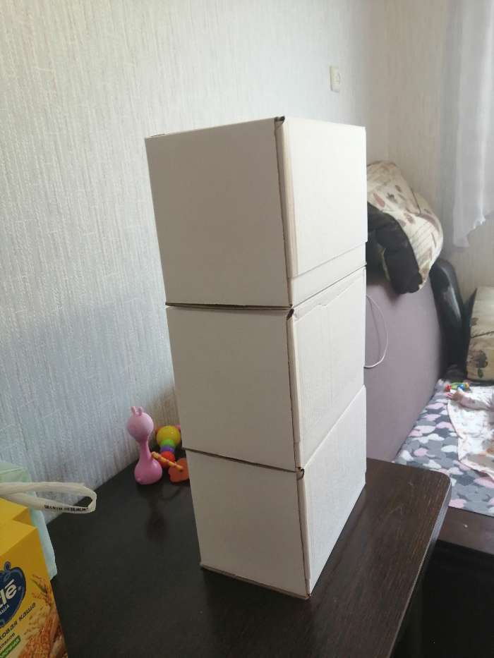 Фотография покупателя товара Коробка самосборная, белая, 26,5 х 16,5 х 19 см