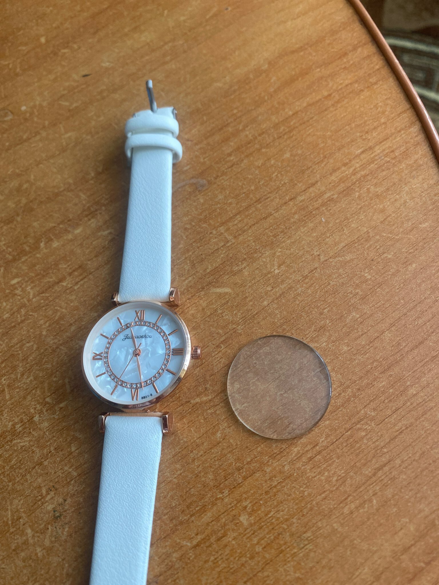 Фотография покупателя товара Часы наручные кварцевые женские "Мелла", d-3 см, белый ремешок - Фото 1
