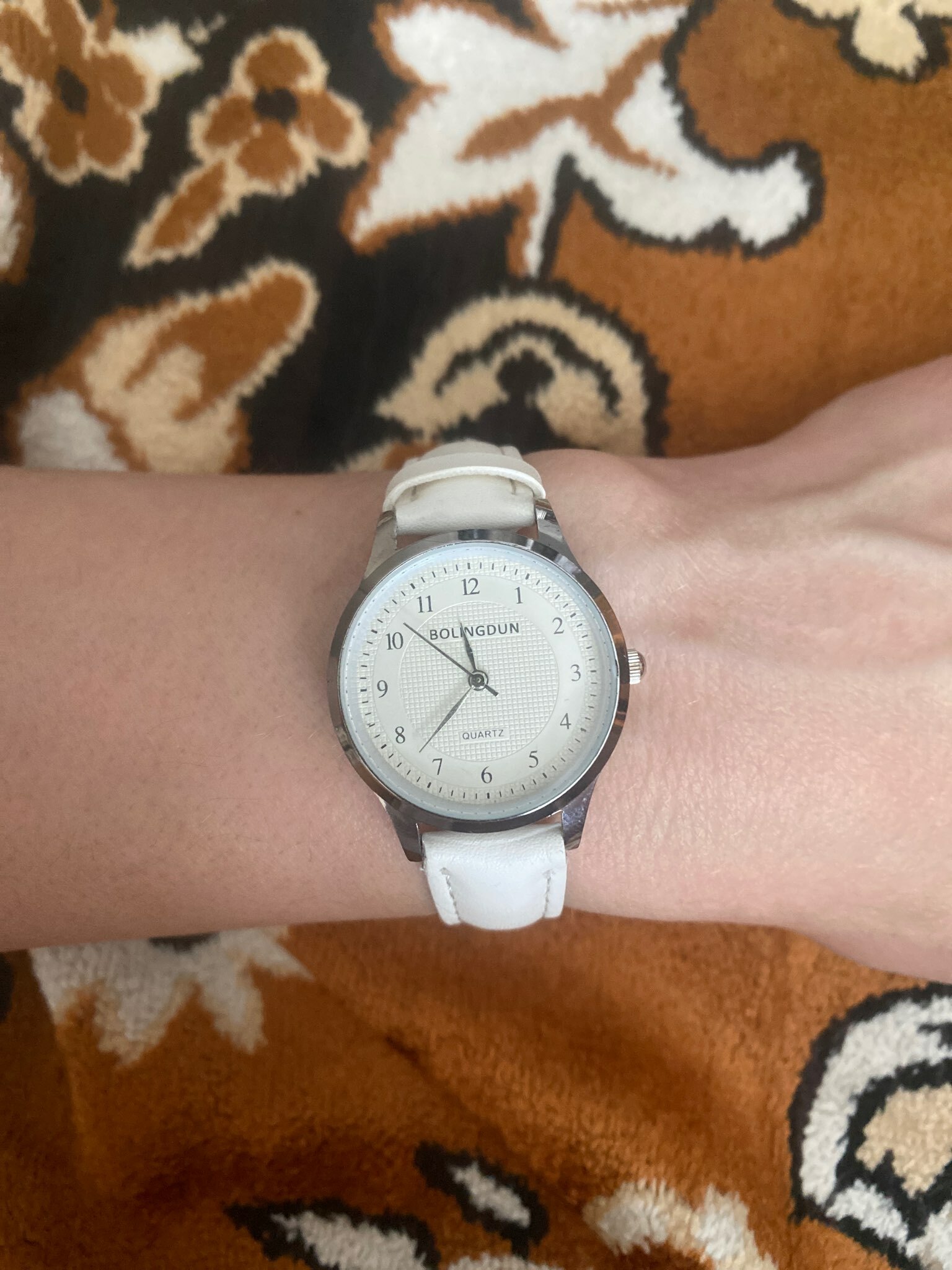 Фотография покупателя товара Часы наручные кварцевые женские "Bolingdun", d-3 см, ремешок экокожа, белые - Фото 1