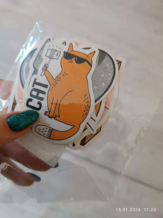 Фотография покупателя товара Наклейки-стикеры «Котики», набор 10 шт., 7×7 см - Фото 18