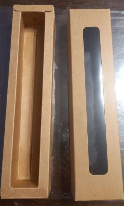 Фотография покупателя товара Коробка для 5 конфет с окном, с тонкими разделителями, белый 21×5.5×3.3 см - Фото 8