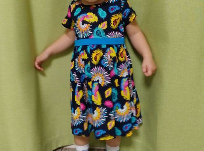 Фотография покупателя товара Платье для девочки, рост 92, перья - Фото 1