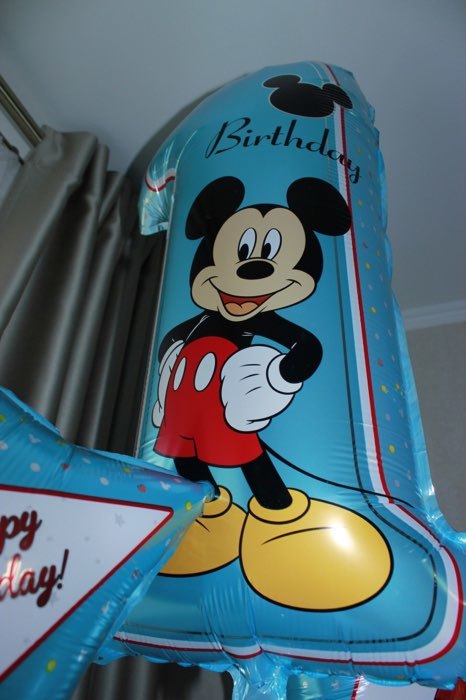 Фотография покупателя товара Букет из шаров фольгированных "Happy Birthday", набор 5 шт, Микки Маус, 4 звезды, единичка - Фото 12