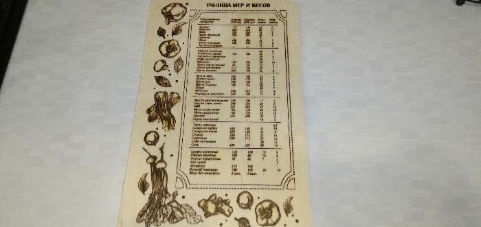 Фотография покупателя товара Доска разделочная деревянная Доляна «Мера веса», 30×18,5×0,6 см - Фото 6