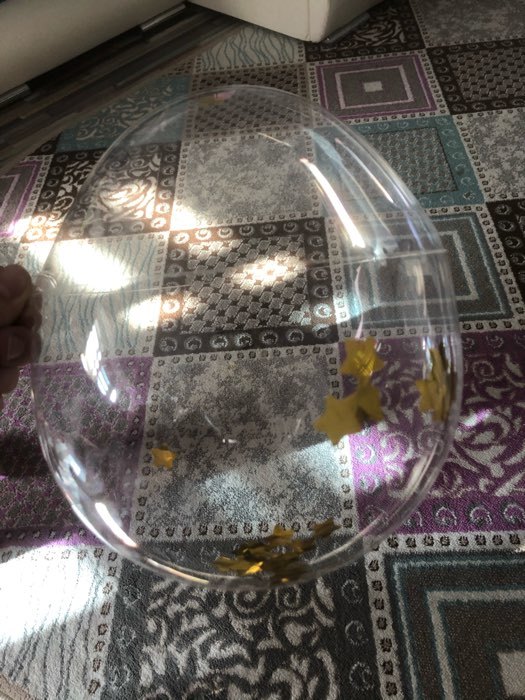 Фотография покупателя товара Шар полимерный 12" «Сфера», звёзды, фольга, цвет золотой