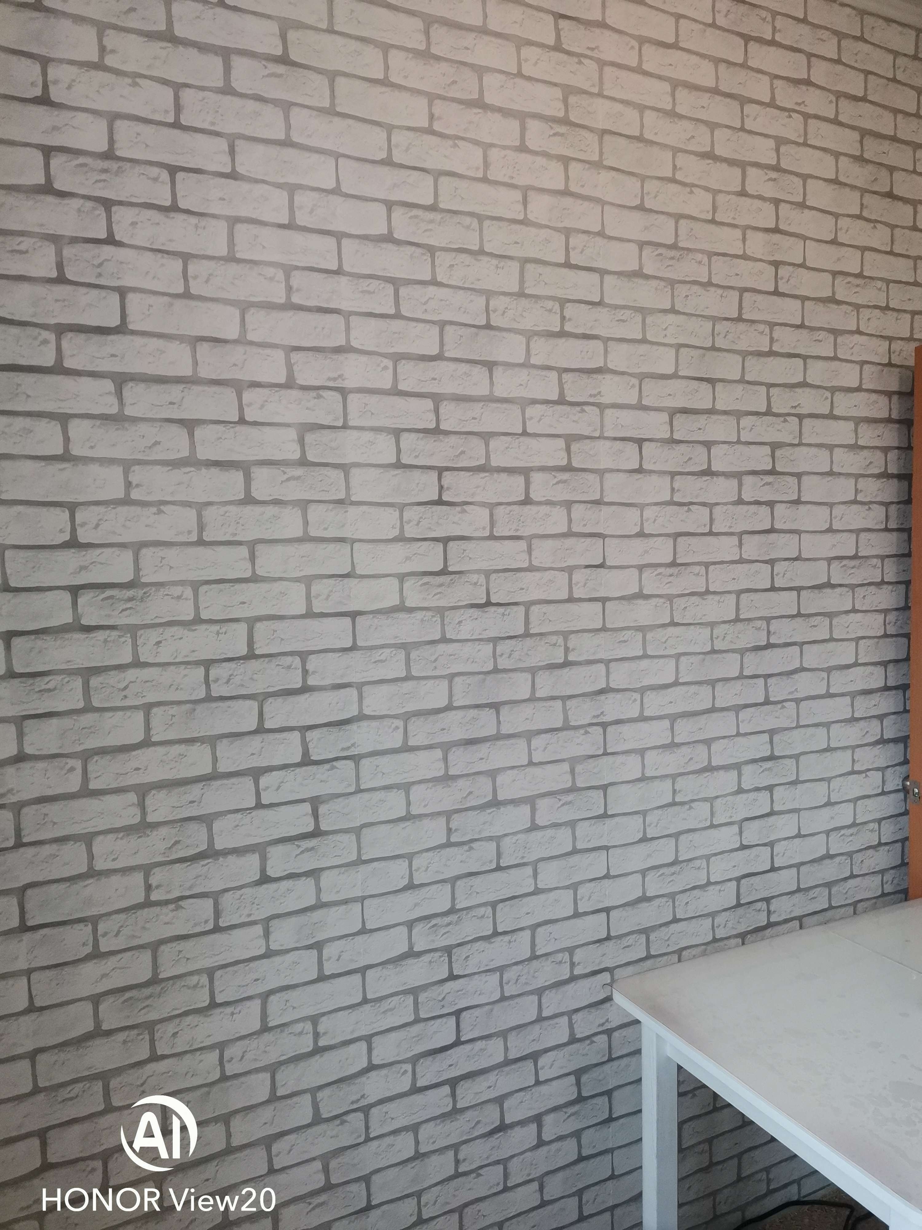 Фотография покупателя товара Обои виниловые на бумажной основе  15010-14 Кьянти фон серый кирпич, 0,53x10 м - Фото 2