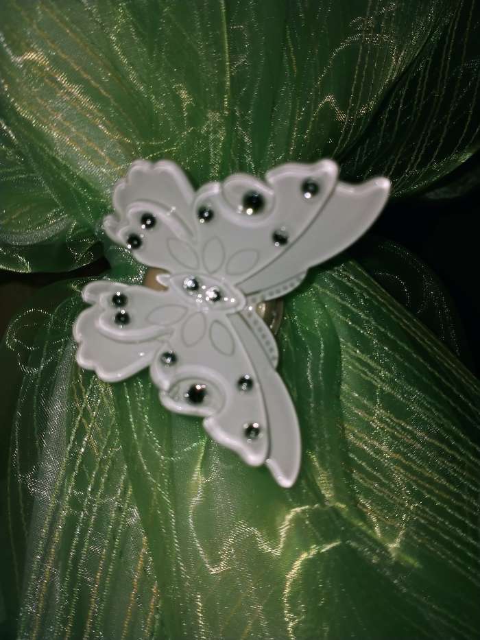 Фотография покупателя товара Подхват для штор «Бабочка красавица», 5 × 5 см, 31 см, цвет белый - Фото 2