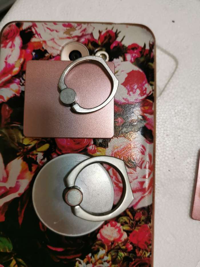 Фотография покупателя товара Держатель-подставка с кольцом для телефона LuazON, в форме квадрата, розовый - Фото 9