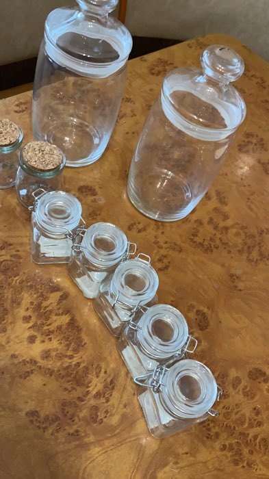 Фотография покупателя товара Набор стеклянных банок для сыпучих продуктов Cesni, 1,1 л, 2 шт - Фото 5
