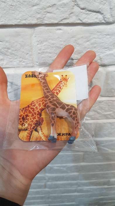Фотография покупателя товара Фигурка «Жираф», с обучающей карточкой - Фото 6