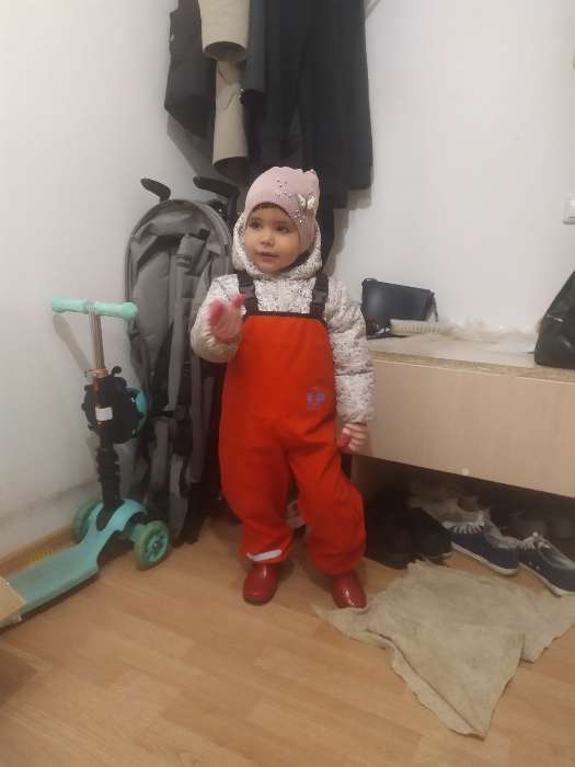 Фотография покупателя товара Полукомбинезон детский, непромокаемый, цвет красный, рост 116 см - Фото 6