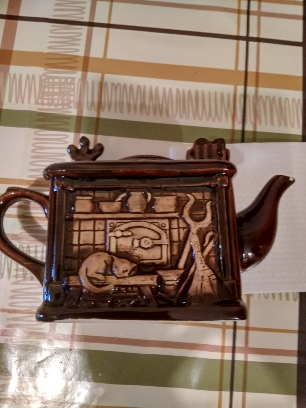 Фотография покупателя товара Чайник для заварки "Камин", коричневый, керамика, 0.5 л - Фото 5