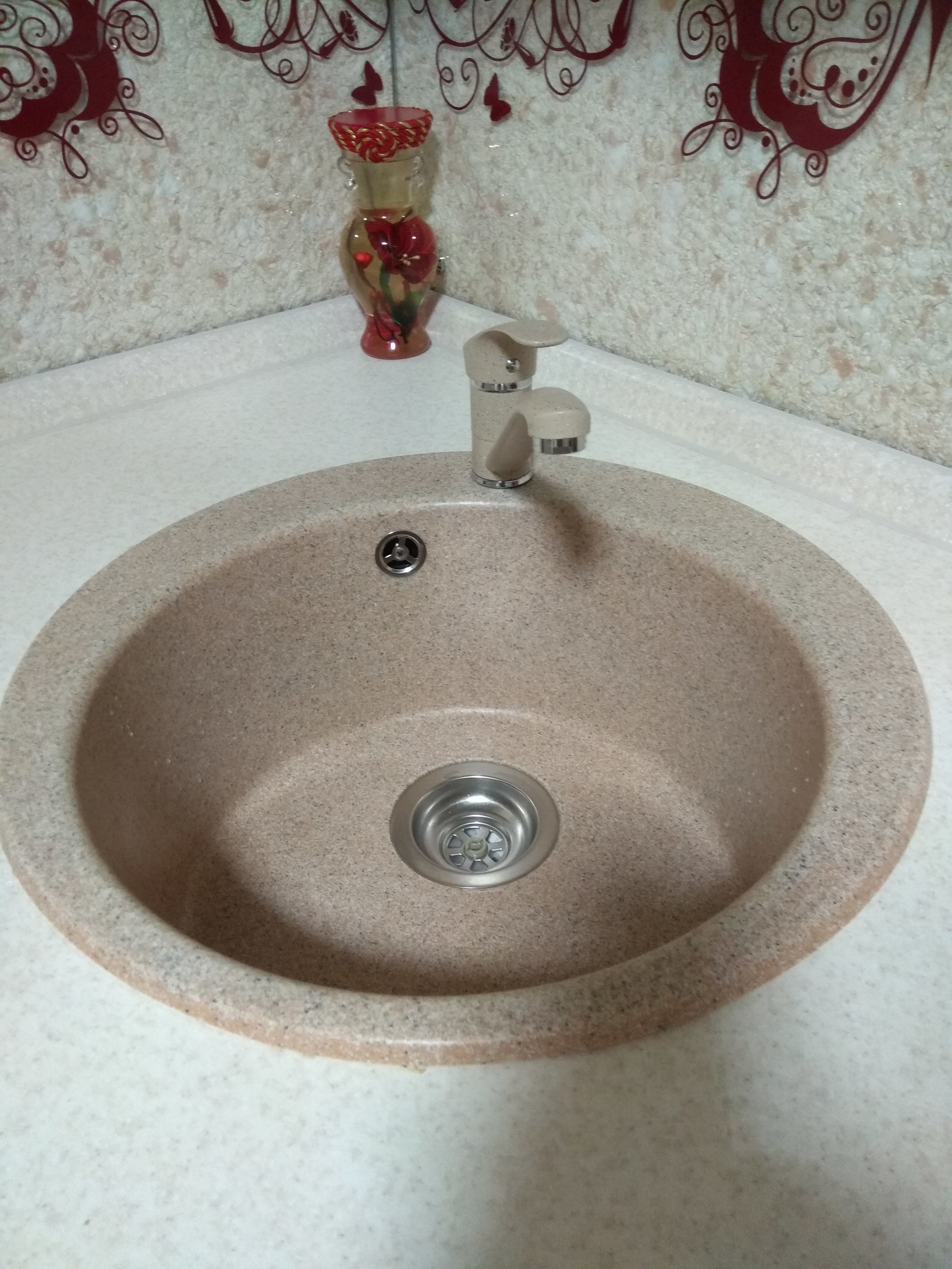 Фотография покупателя товара Мойка кухонная «Иверия», d=480 мм, цвет серый - Фото 3
