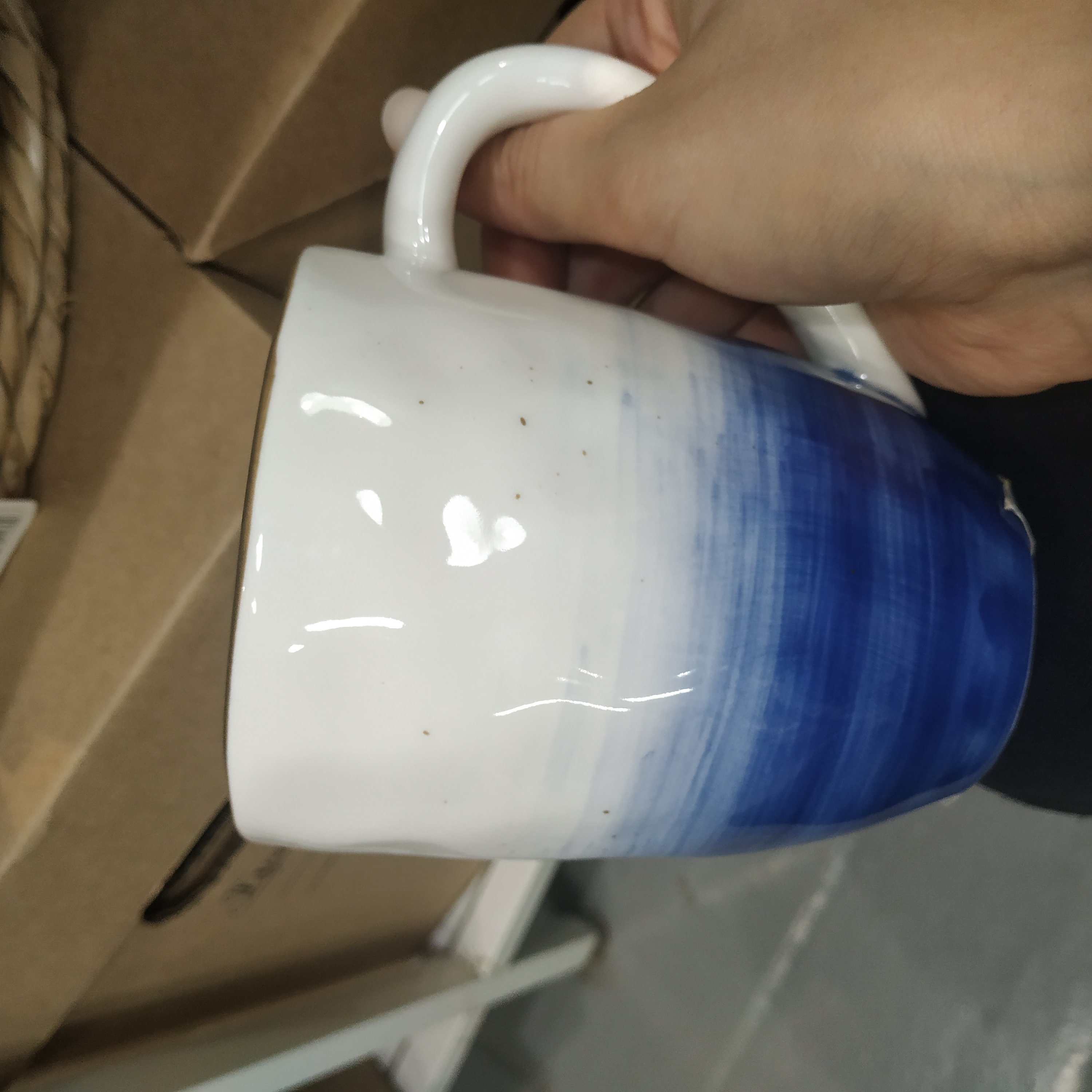 Фотография покупателя товара Тарелка фарфоровая для пасты Доляна «Космос», 150 мл, d=21 см, цвет синий - Фото 1