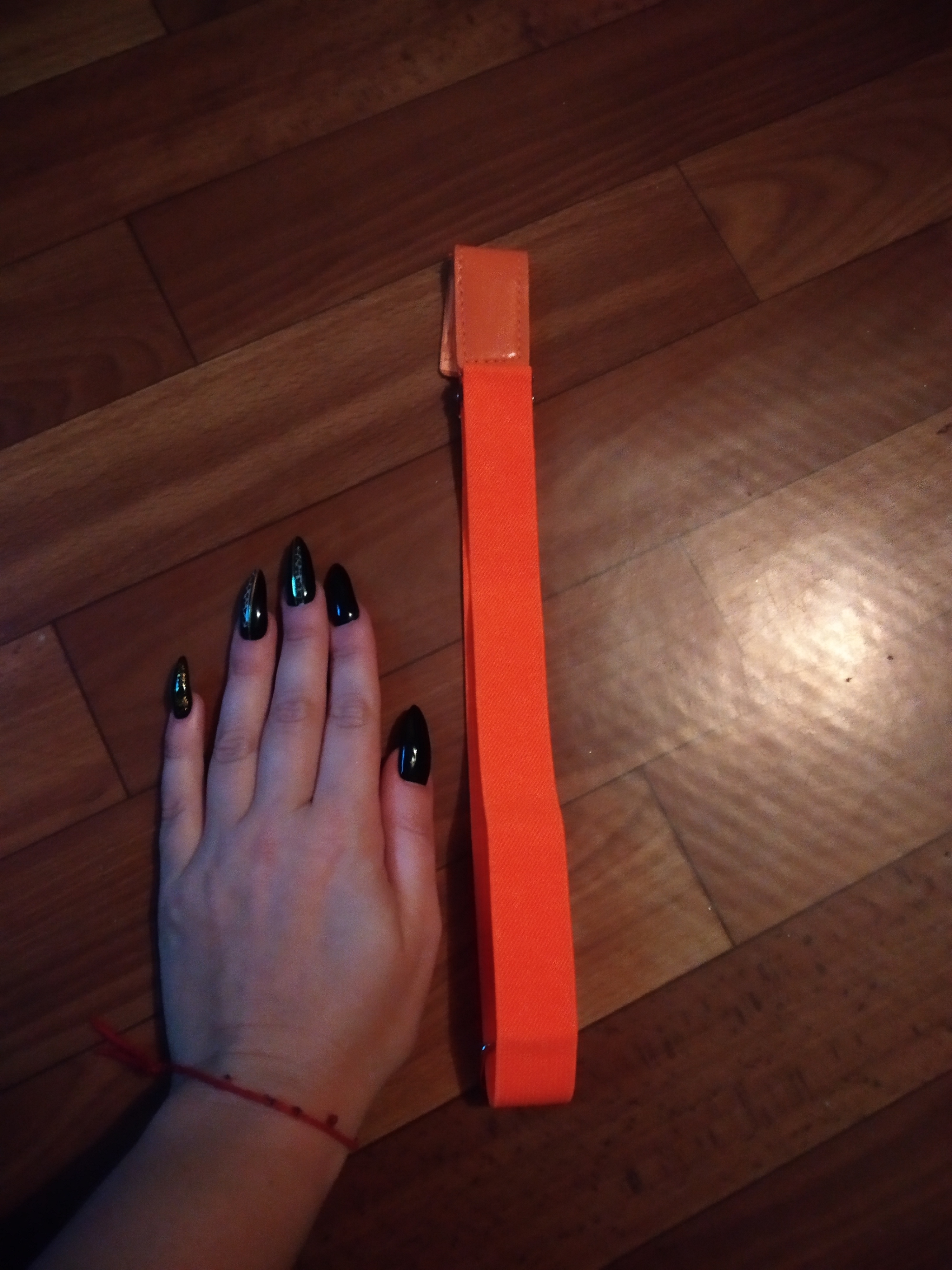 Фотография покупателя товара Ремень, ширина 2,5 см, резинка, пряжка металл, цвет оранжевый