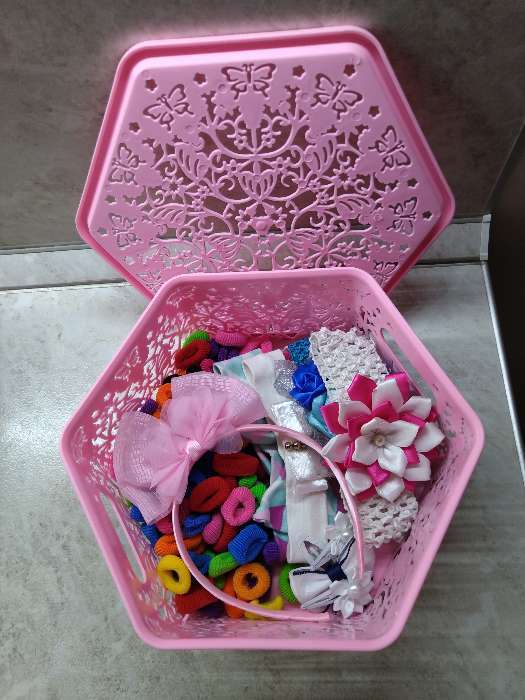 Фотография покупателя товара Контейнер пластиковый для хранения с крышкой «Бабочки», 26×23×10 см, цвет МИКС - Фото 1