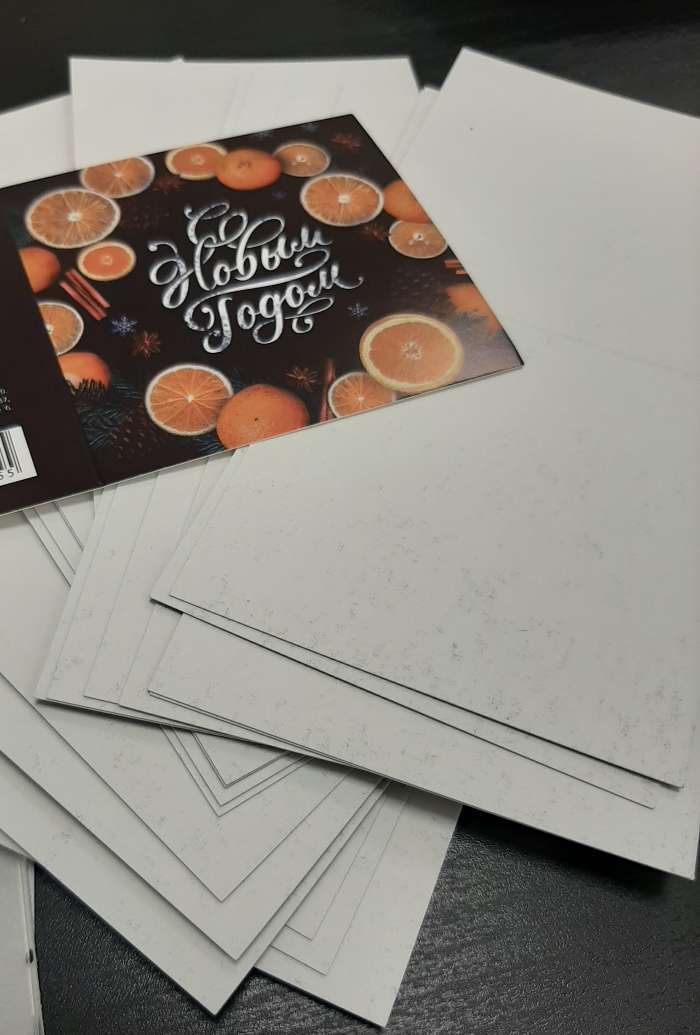 Фотография покупателя товара Мини-открытка «С Новым годом!» апельсины, 7 × 7 см